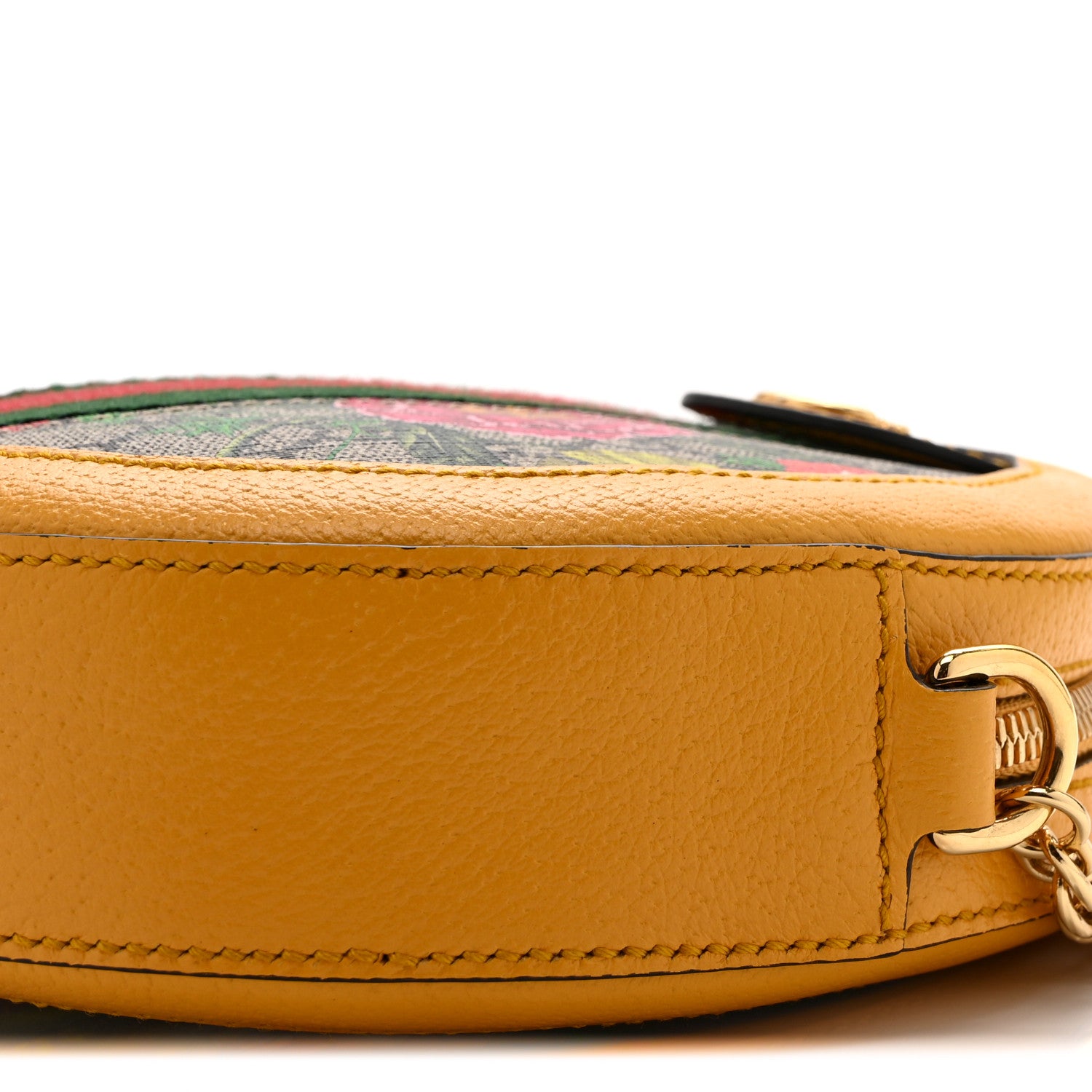 Gucci GG Supreme Monogram Flora Web Mini Ophidia Round Shoulder Bag Beige Multicolor Crop 11 of 11