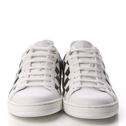 Louis Vuitton Calfskin Monogram Damier Tressage Frontrow Sneakers 37.5 White 2 of 8