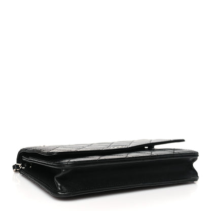 Chanel Lambskin Quilted Wallet On Chain WOC Black 4 of 11