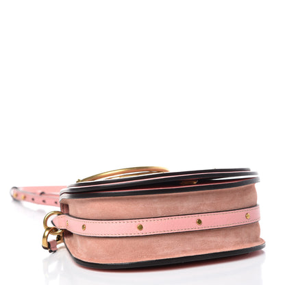 Chloe Calfskin Suede Small Nile Bracelet Bag Washed Pink 4 of 9