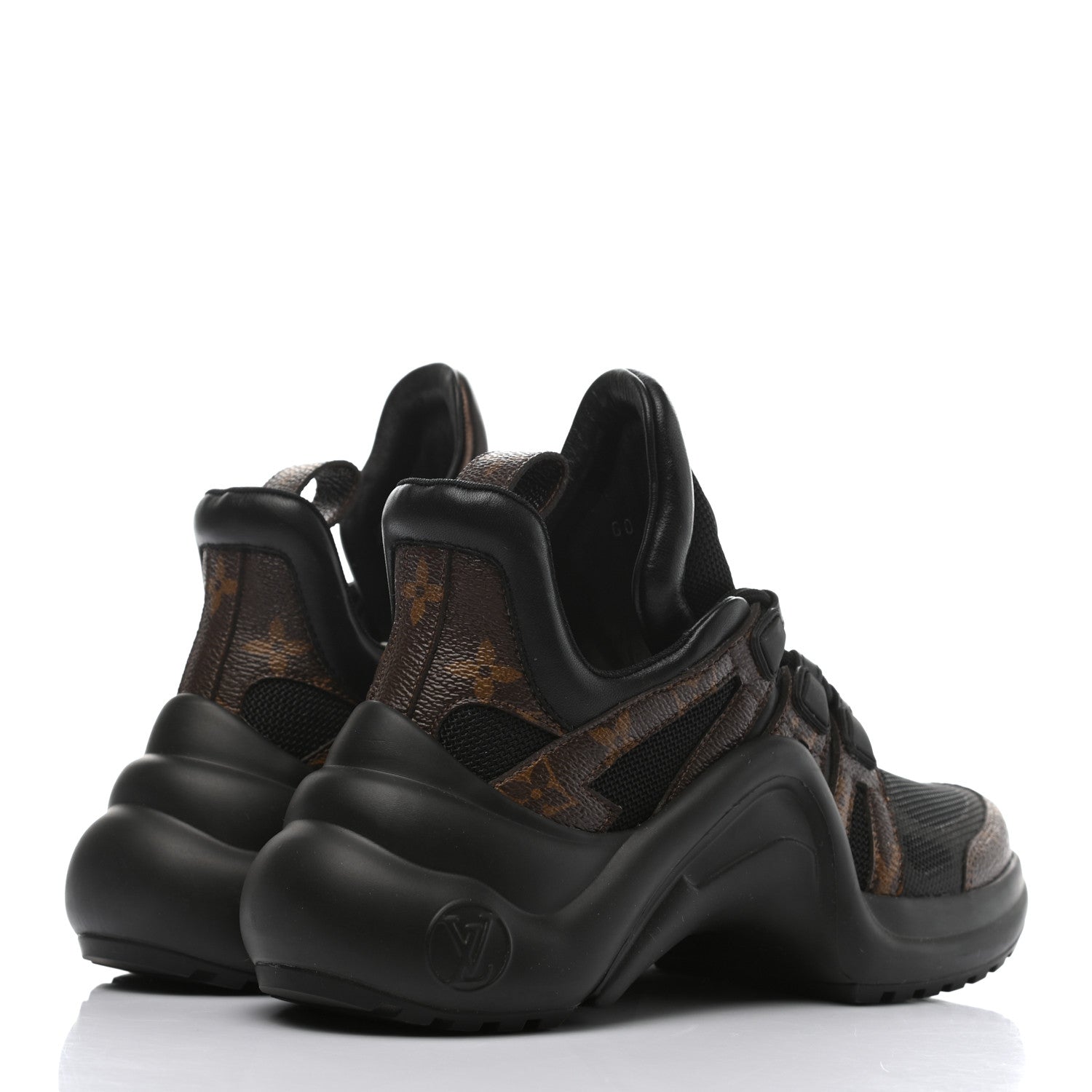 Louis Vuitton Calfskin Patent Monogram LV Archlight Sneakers 35 Black 4 of 9