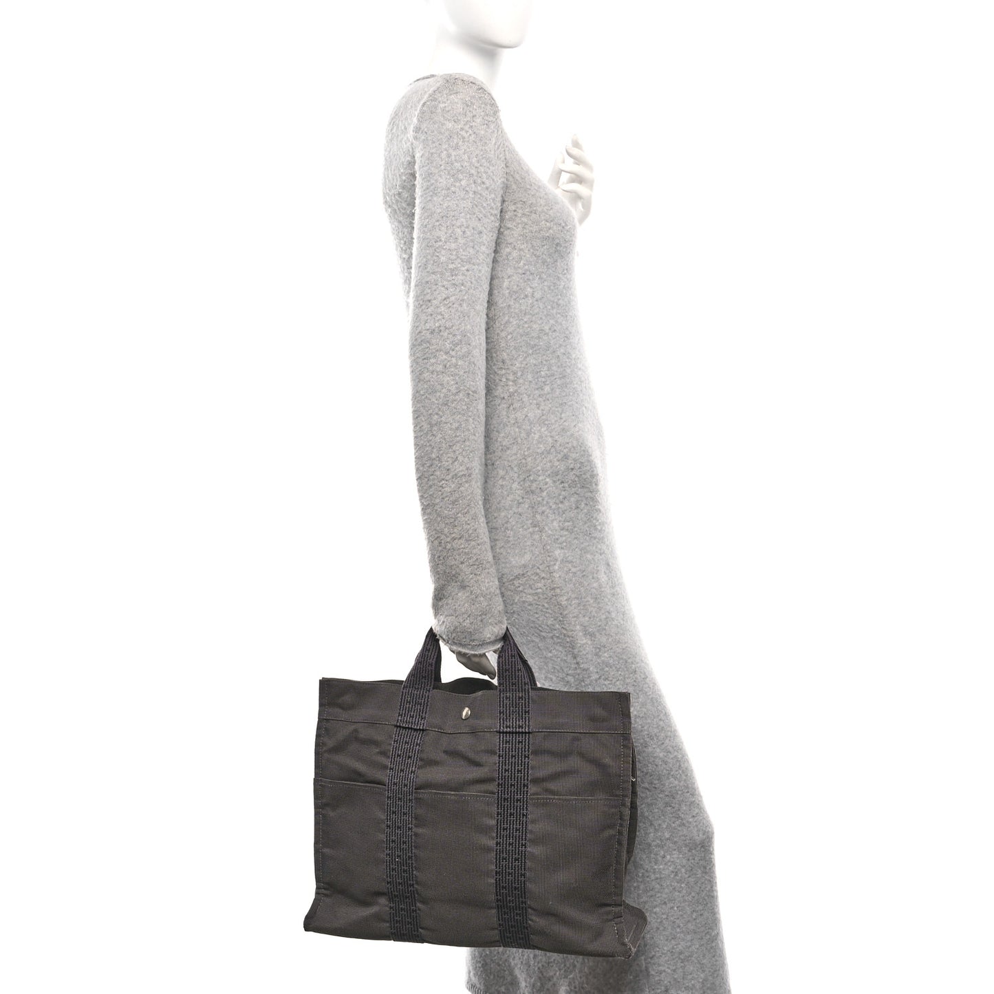 Canvas Herline MM Tote Grey