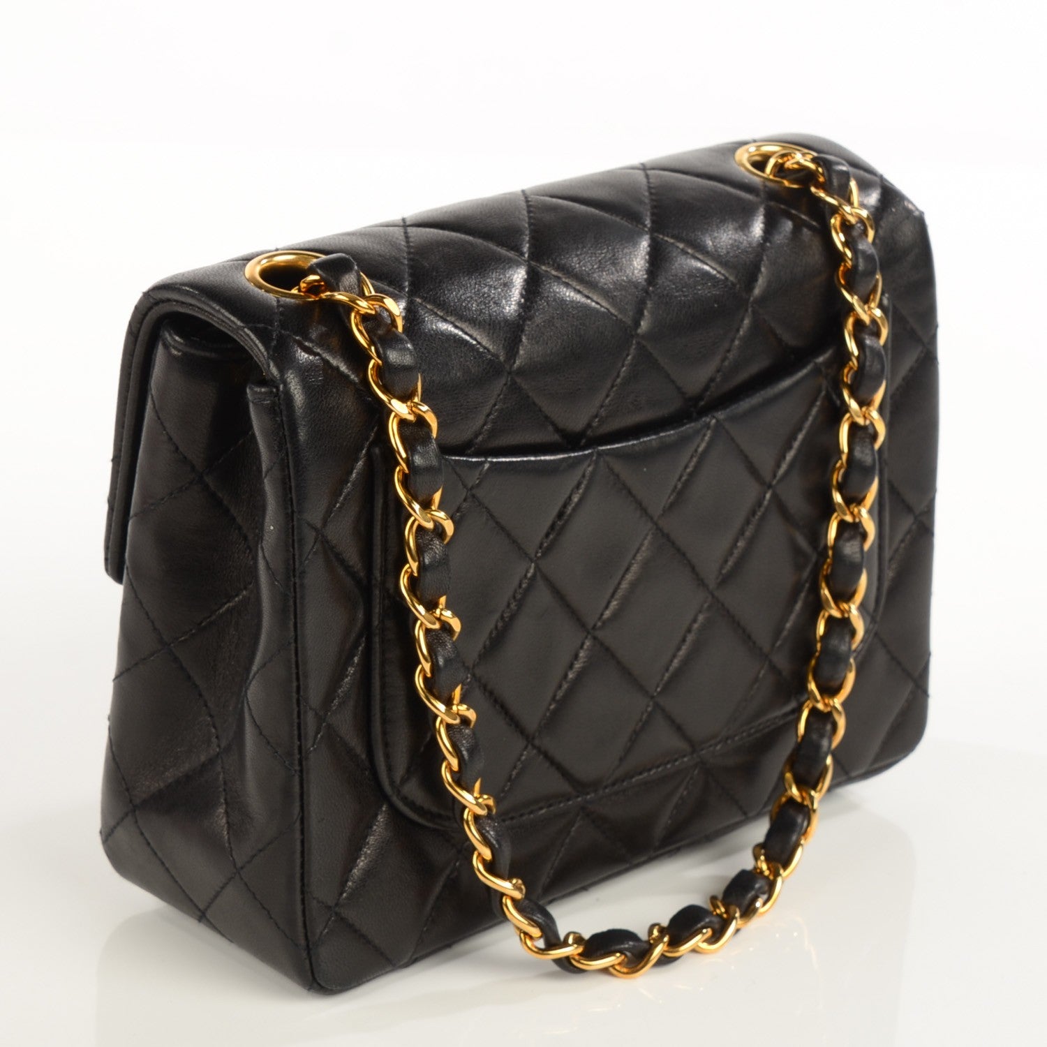 Chanel Lambskin Quilted Mini Square Flap Black 5 of 11