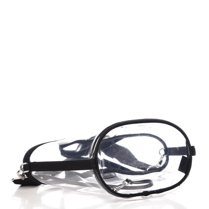Prada Plexiglass Canapa Small Shopper Tote Black 5 of 10