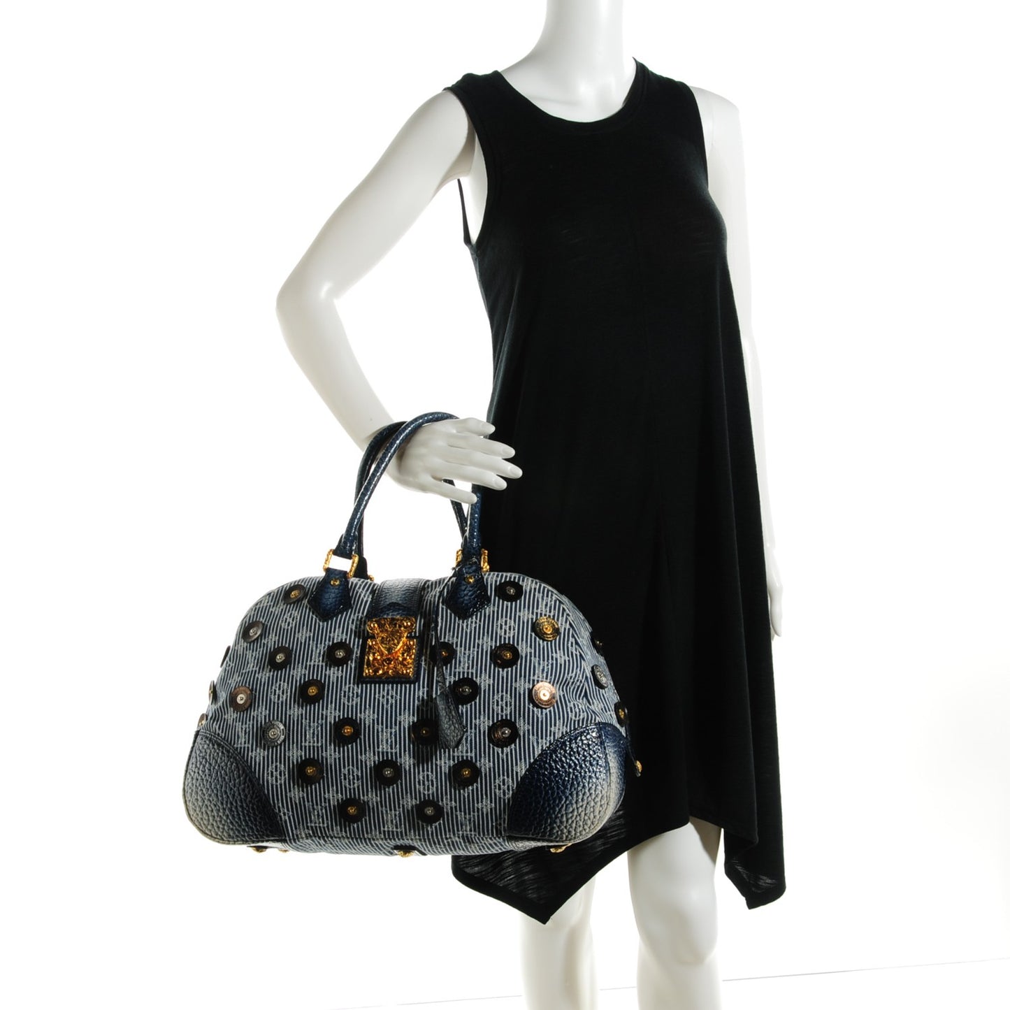 Denim Polka Dot Trunks and Bags Bowly