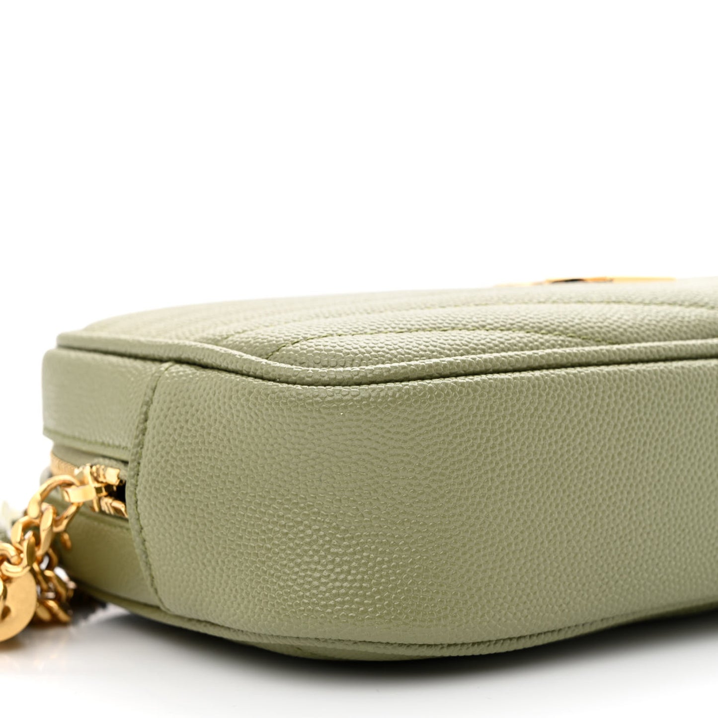 Grain De Poudre Matelasse Monogram Mini Lou Camera Bag Pistachio