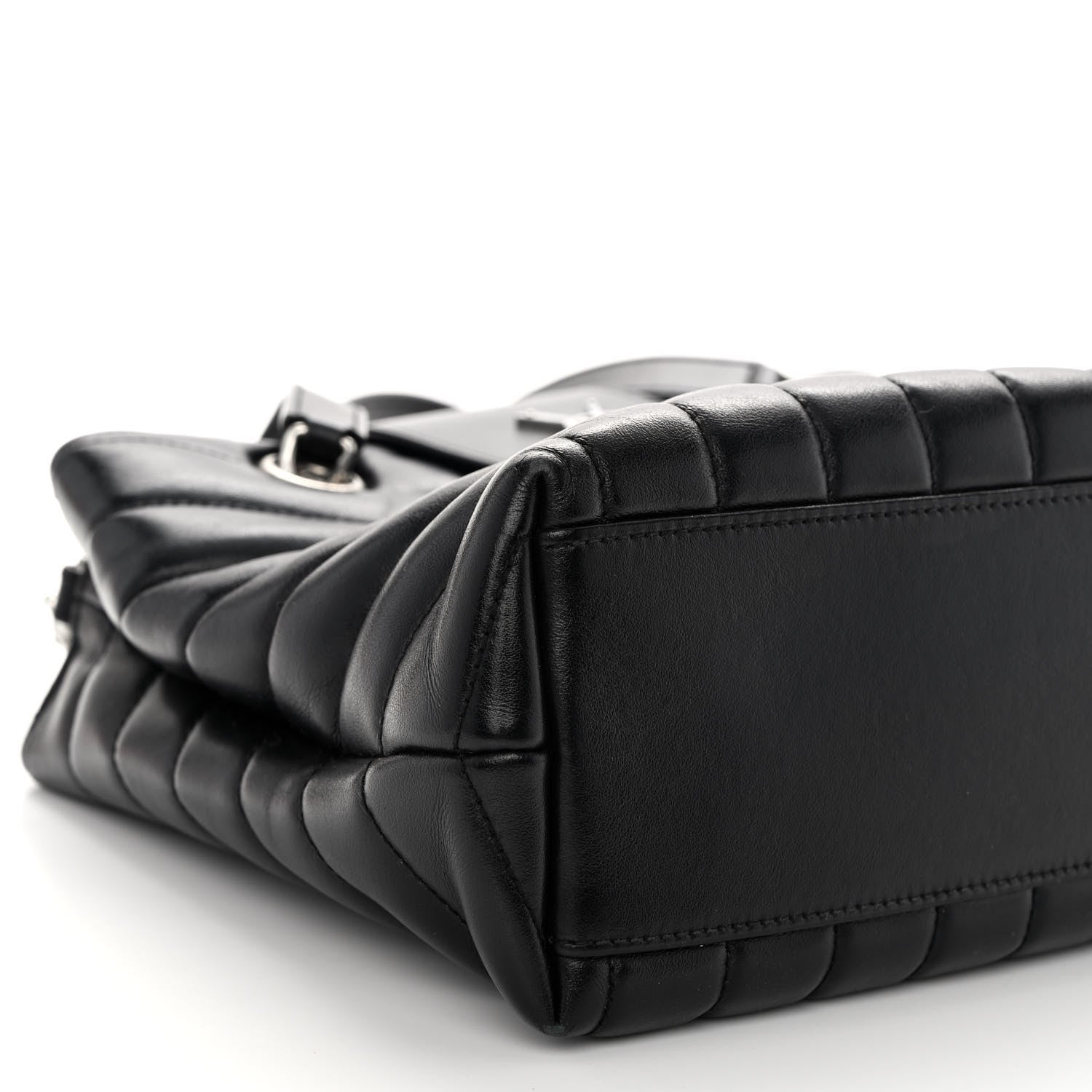 Saint Laurent Calfskin Y Quilted Monogram Small Loulou Shopper Black 9 of 11
