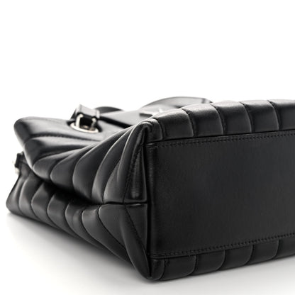 Saint Laurent Calfskin Y Quilted Monogram Small Loulou Shopper Black 9 of 11