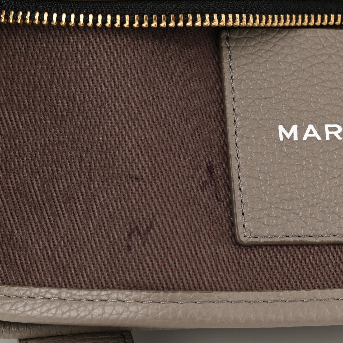 Grained Calfskin Small The Tote Bag Taupe