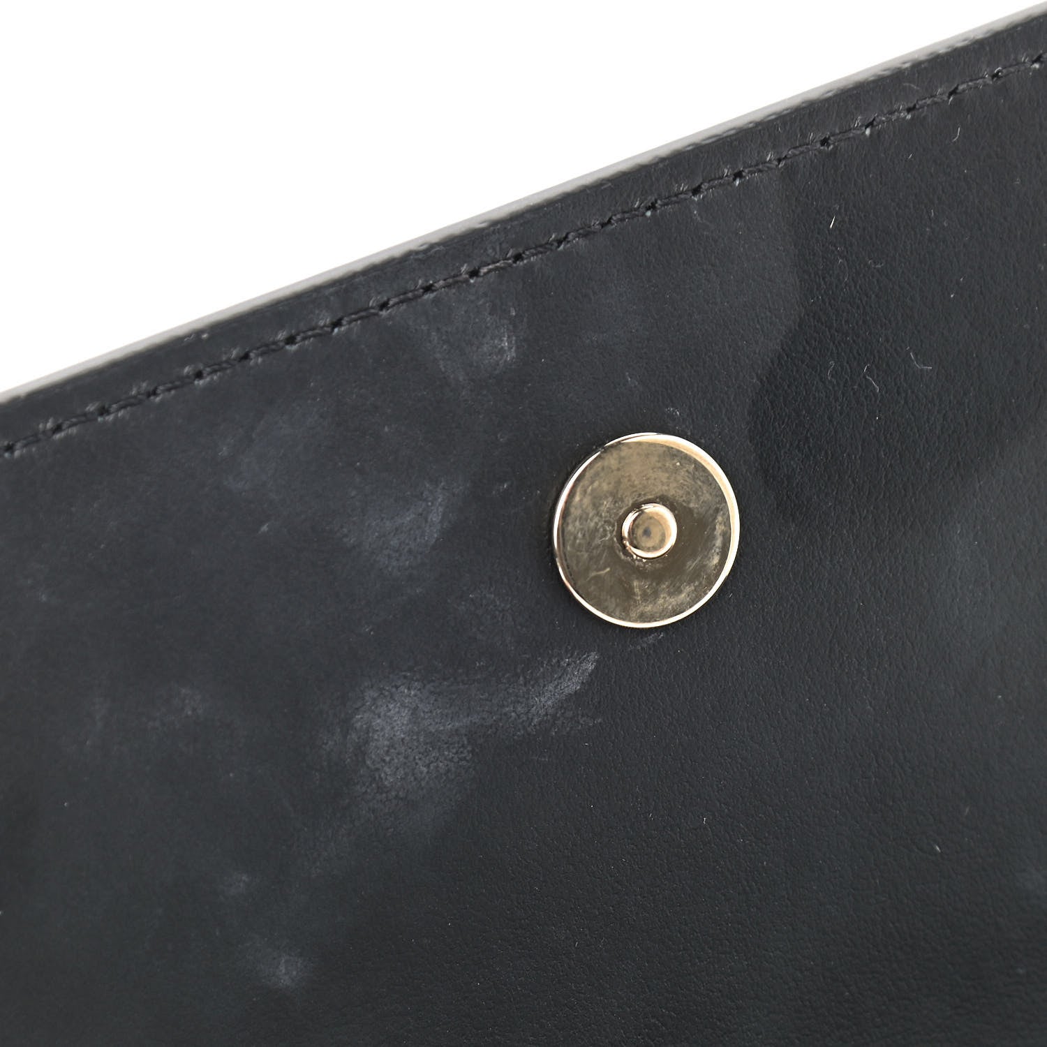 Versace Calfskin Palazzo Crystal Chain Evening Bag Black 7 of 9