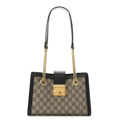 Gucci GG Supreme Monogram Small Padlock Tote Black 1 of 12