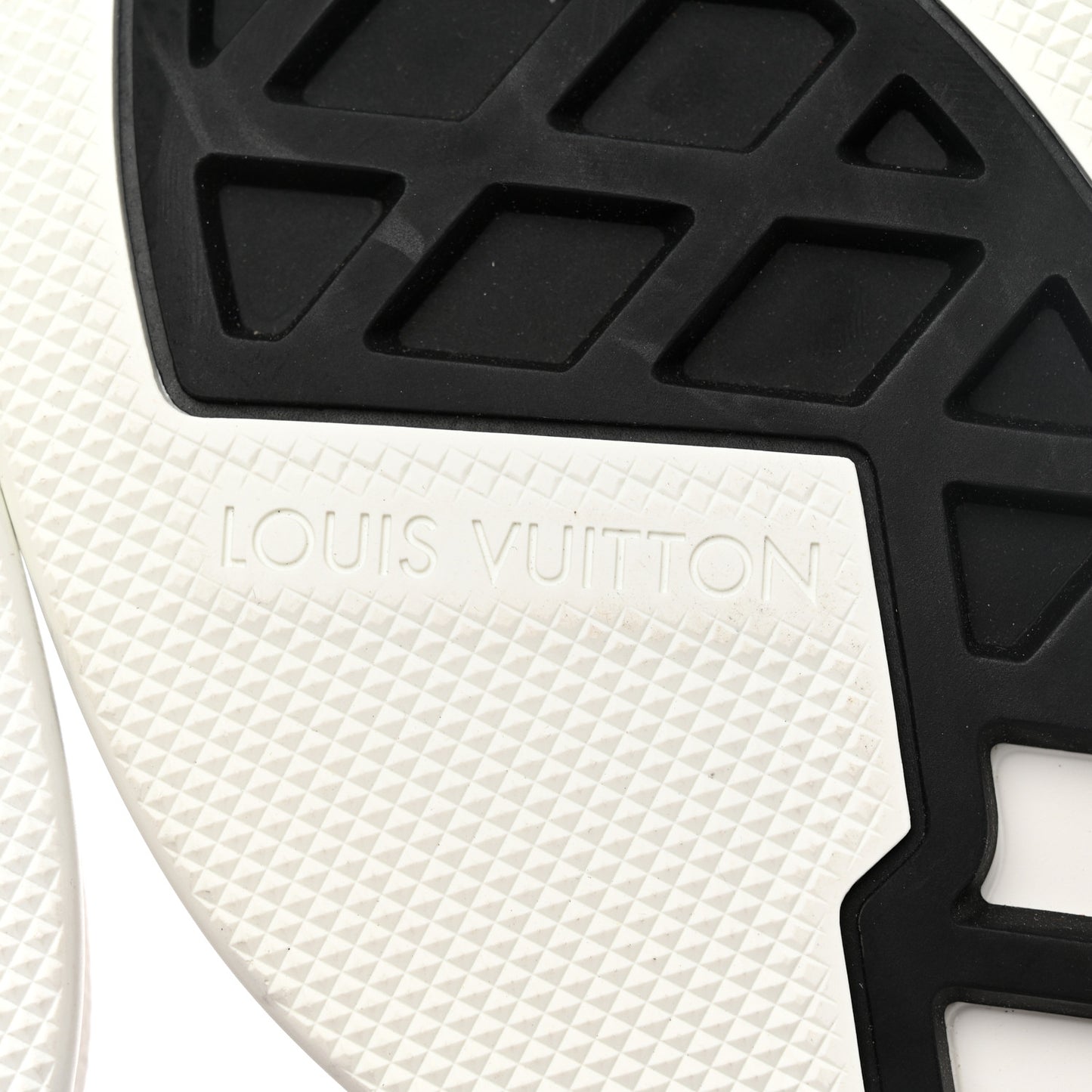 Mesh Calfskin Damier Embossed Fuel Power Sneakers 11 White