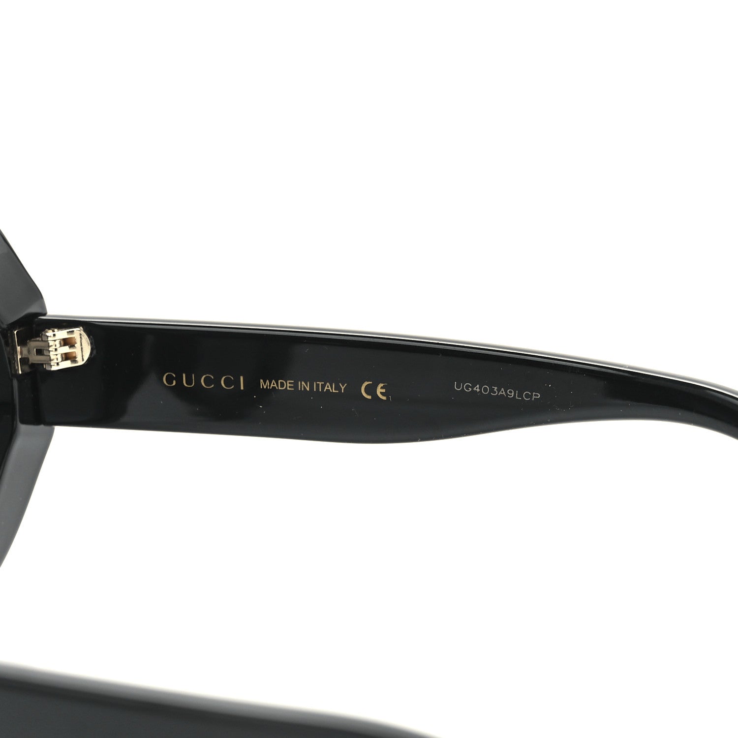 Gucci Acetate Round GG Sunglasses GG0319S Black 6 of 7