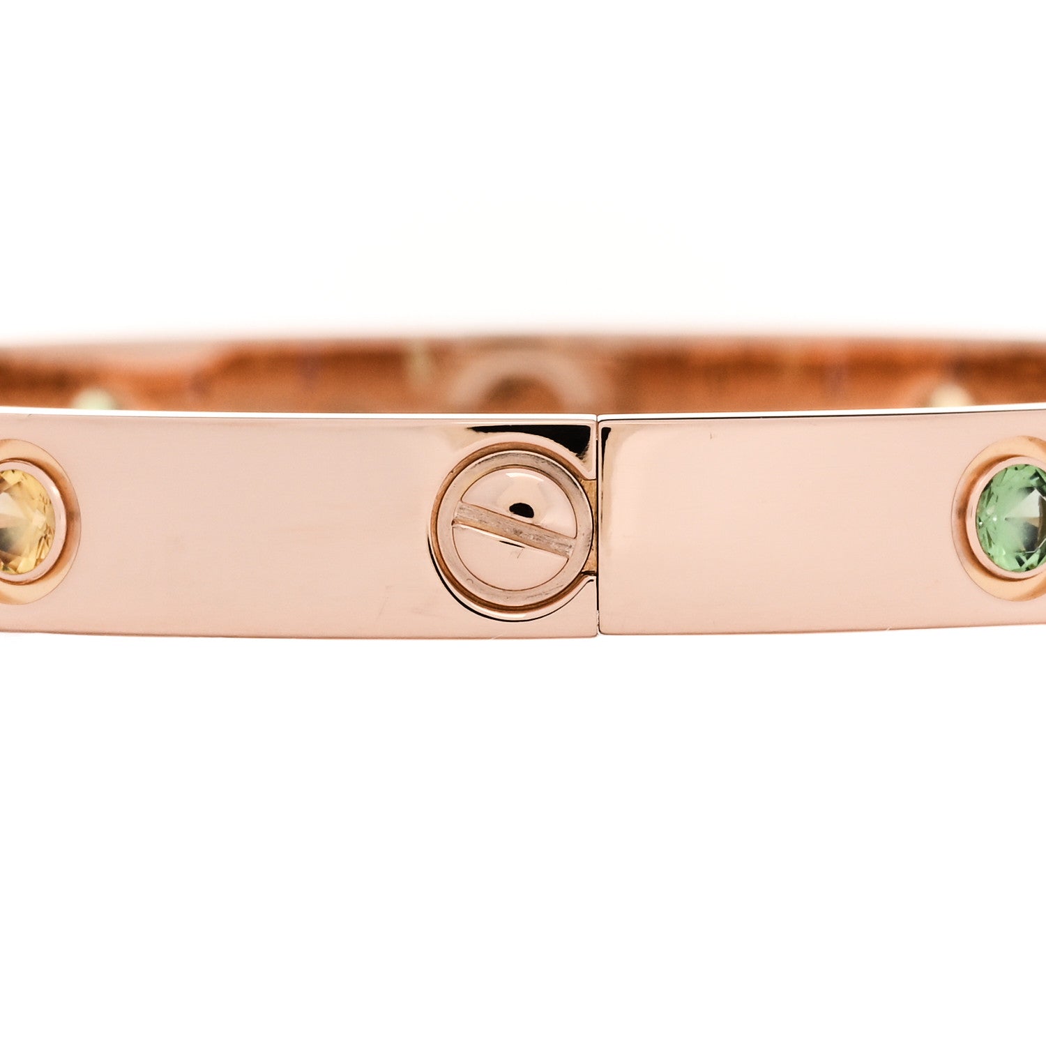 Cartier 18K Pink Gold Sapphire Garnet Amethyst LOVE Bracelet 17 4 of 9