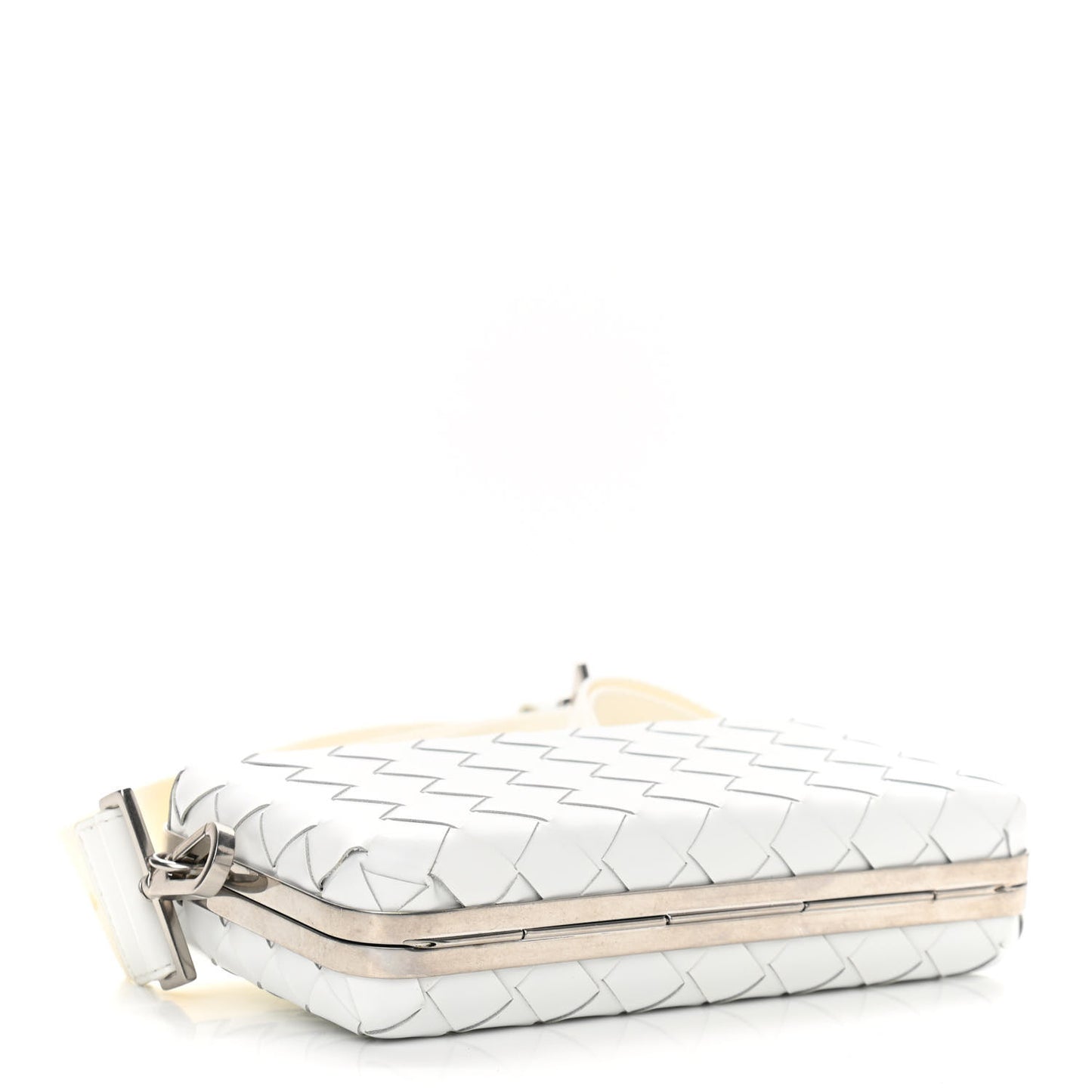 Spazzolato Intrecciato Mens Crossbody Messenger Bag White