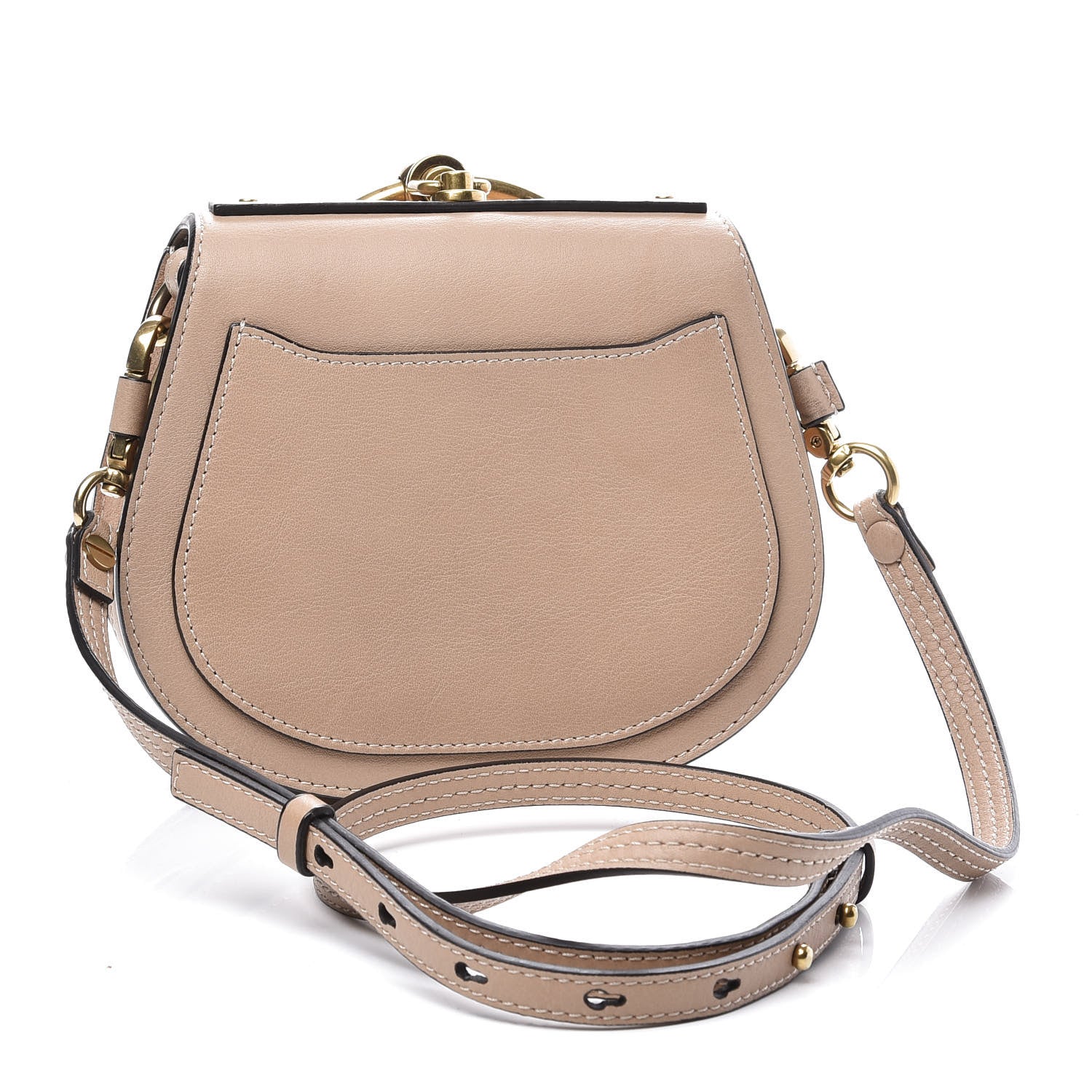 Chloe Calfskin Suede Small Nile Bracelet Bag Biscotti Beige 2 of 10