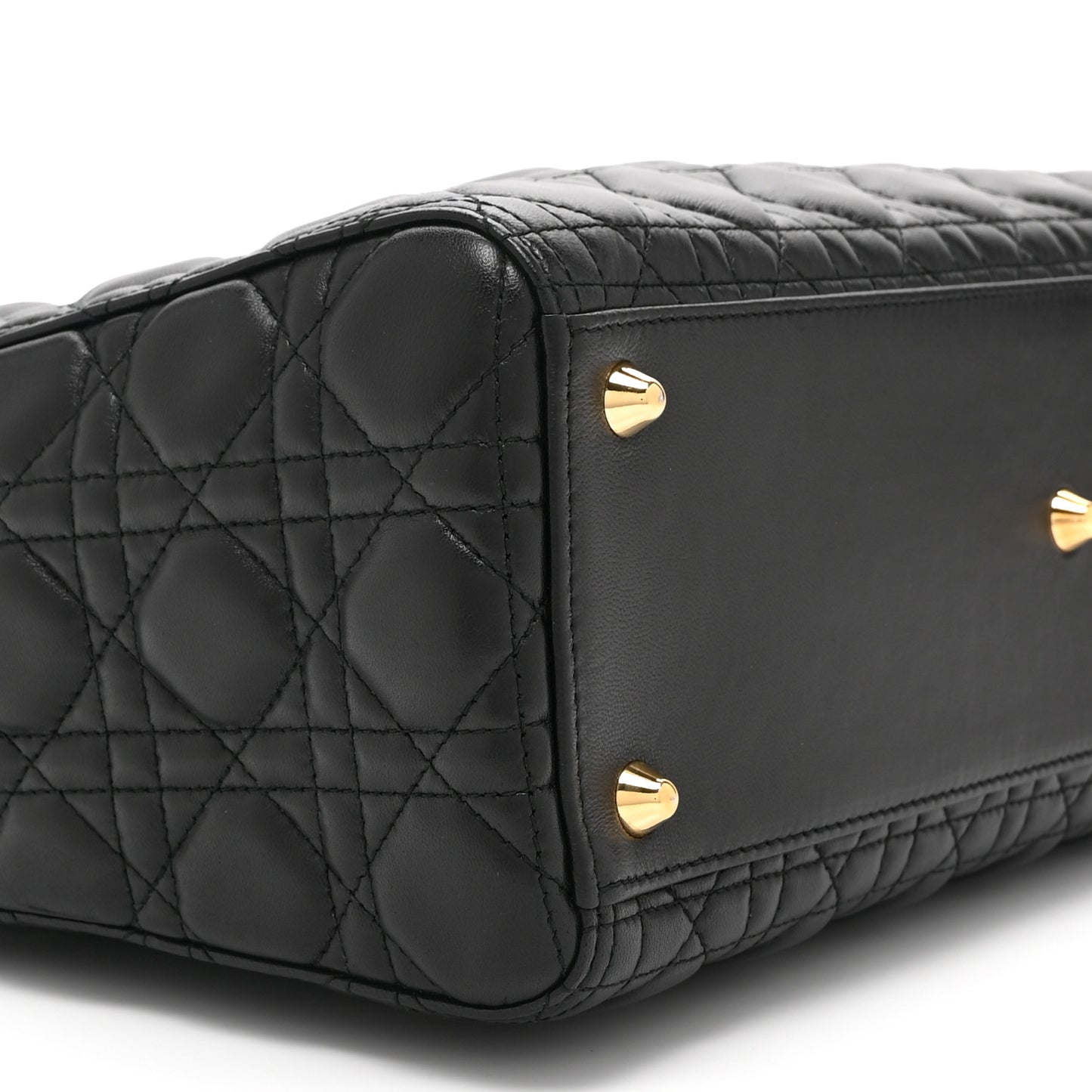 Lambskin Cannage Large Lady Dior Black