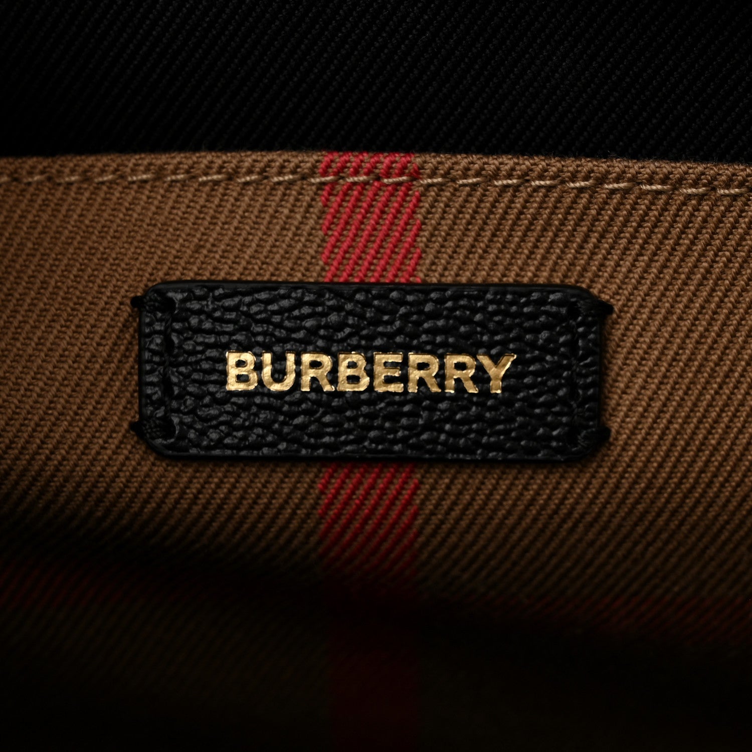 Burberry Calfskin Mega Check Small Banwell Tote Black 6 of 10