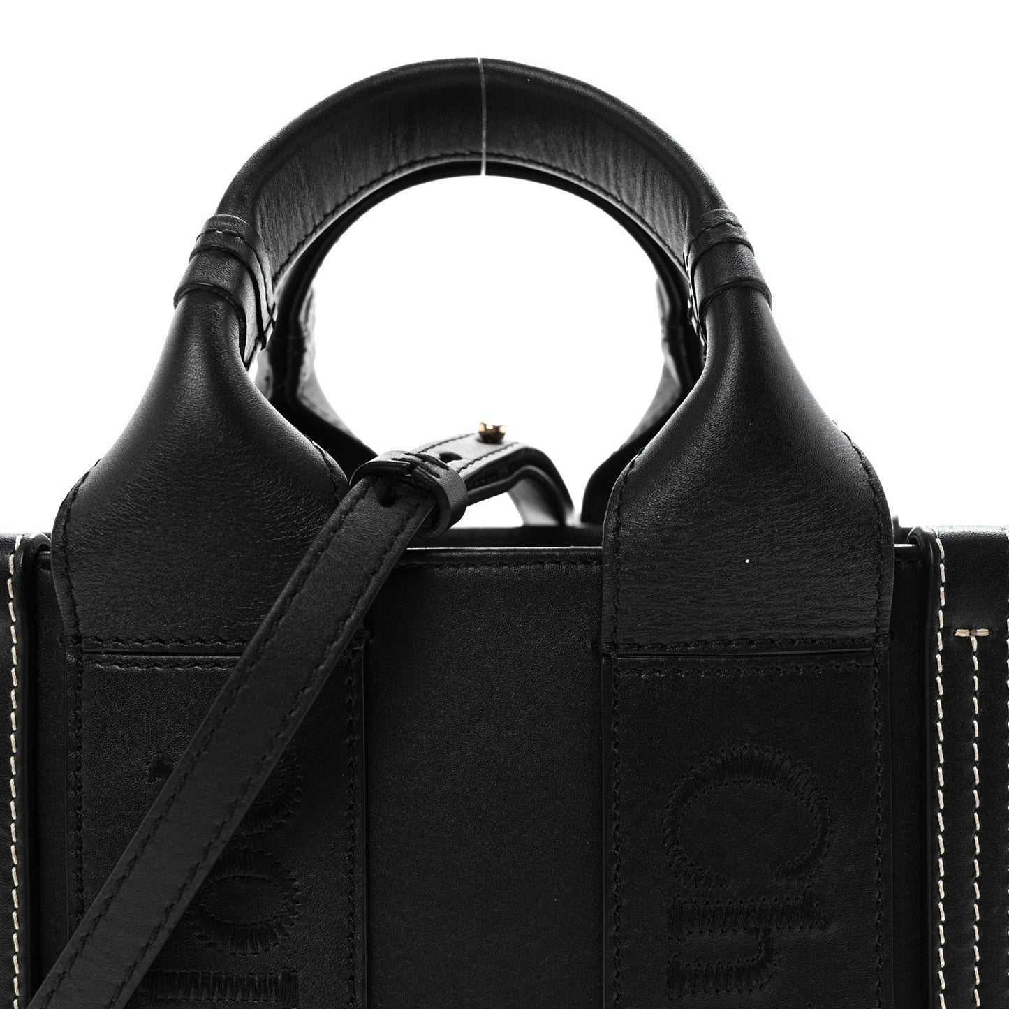 Calfskin Small Woody Tote Black