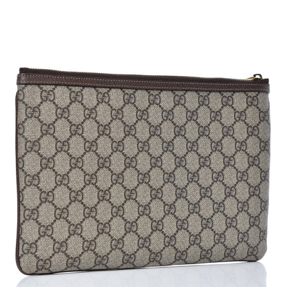 Gucci GG Supreme Monogram Large Ophidia Pouch Clutch Brown 3 of 8