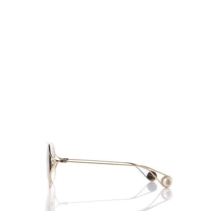 Gucci Round Pearl Tip Sunglasses GG0253S Gold 3 of 8
