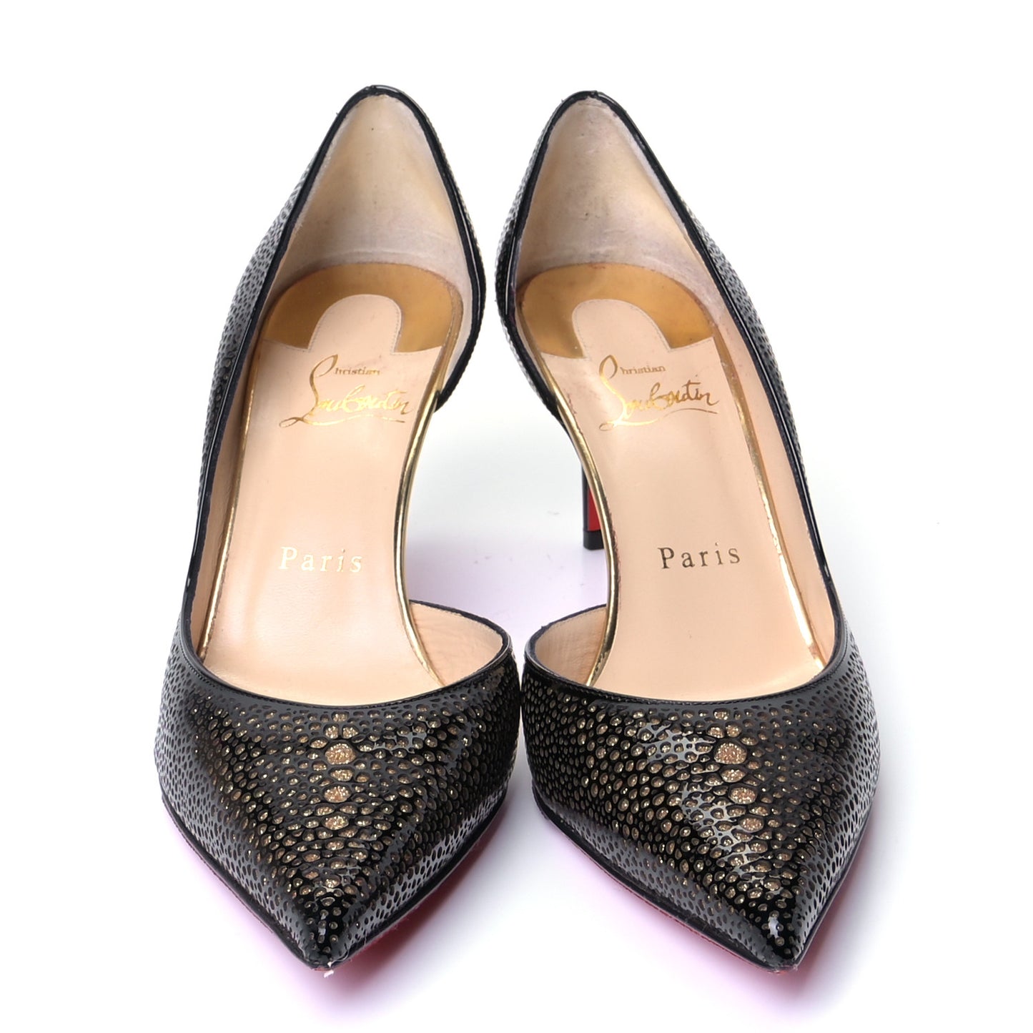 Patent Glitter Galupump 70 Pumps 36.5 Black Gold