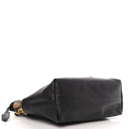 Burberry Calfskin House Check Little Crush Black 4 of 17