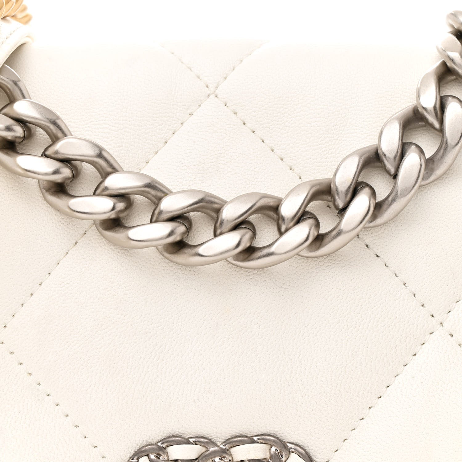 Chanel Lambskin Quilted Medium Chanel 19 Flap White 8 of 16