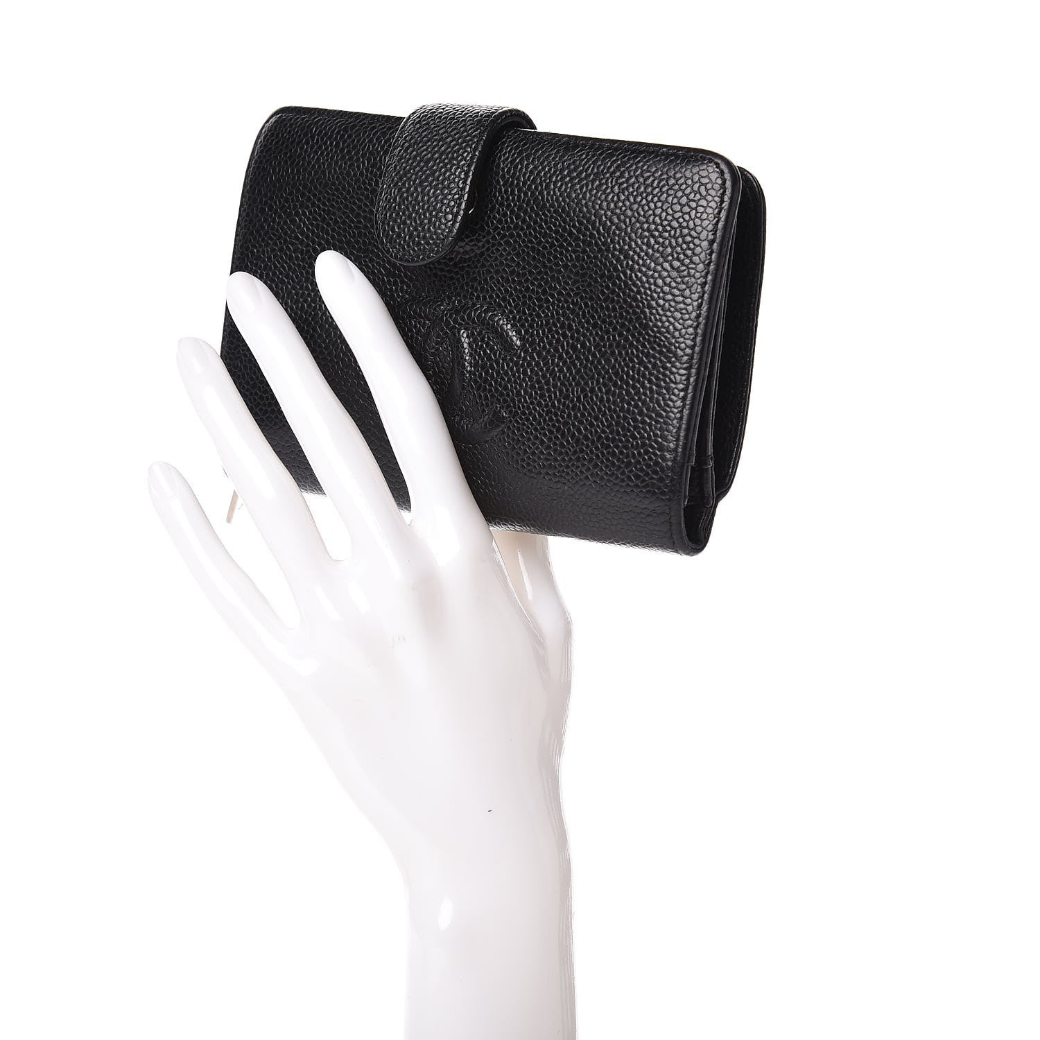 Chanel Caviar Timeless CC French Wallet Black 2 of 7