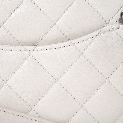 Chanel Shiny Goatskin Quilted Small Double Carry Waist Chain Flap White 10 of 10