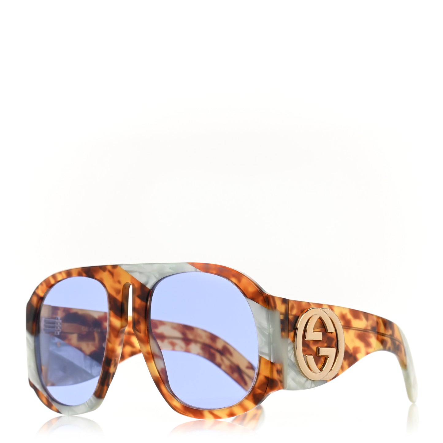 Oversized Aviator Sunglasses GG0152S Tortoise Mother Of Pearl