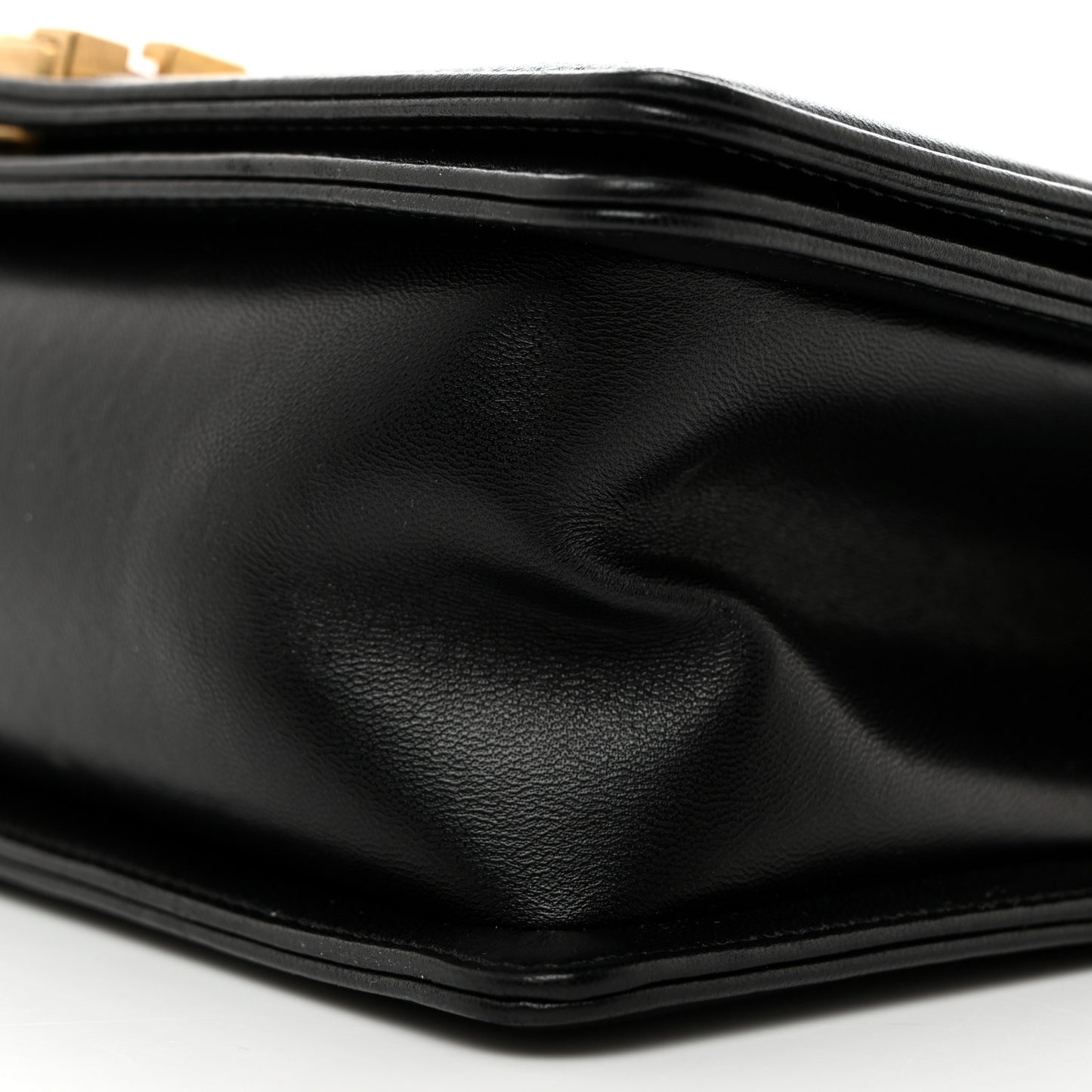 Lambskin Quilted Medium Boy Flap Black