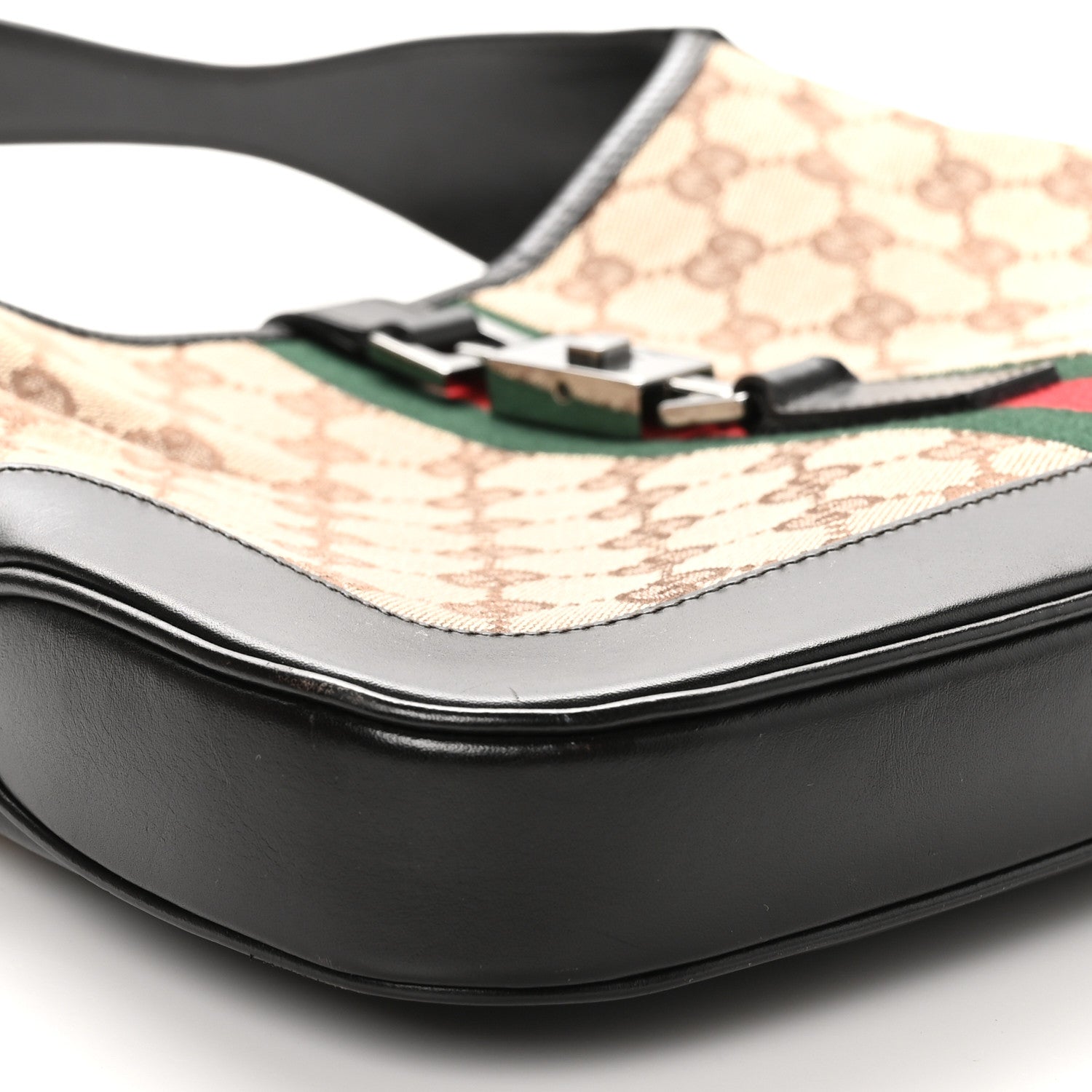 Gucci Monogram Web Jackie O Hobo Dark Brown 9 of 10