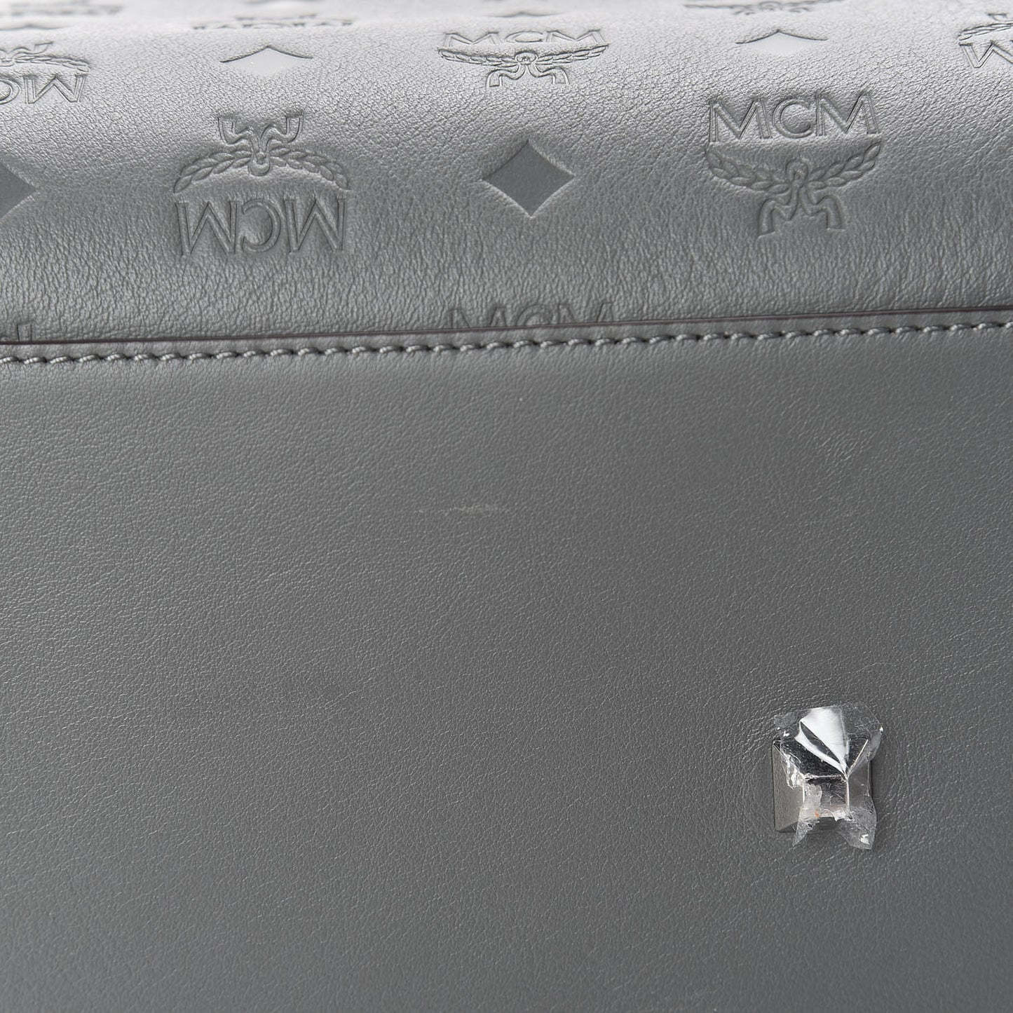 Calfskin Ottomar Monogram Essential Boston Bag Grey