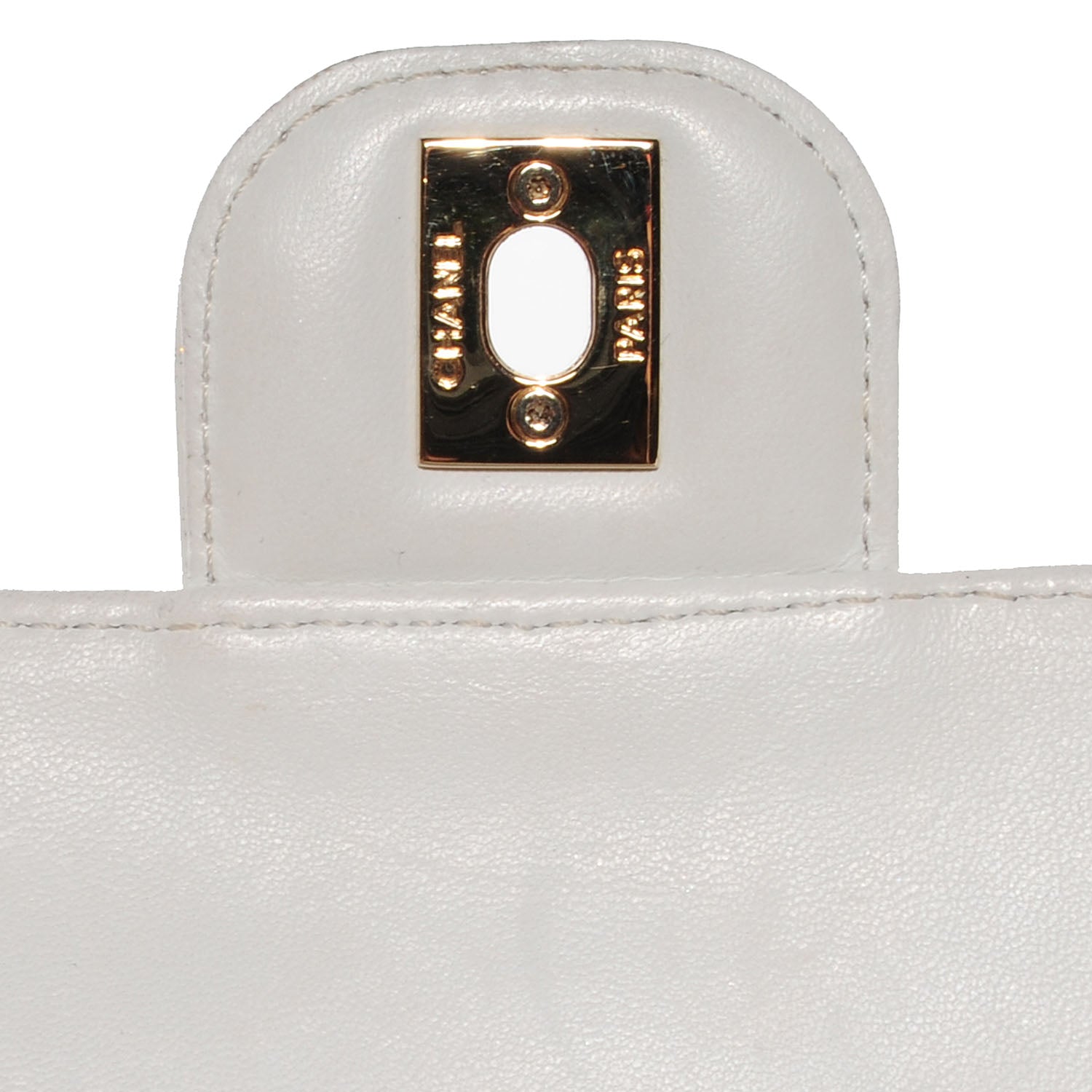 Chanel Patent Quilted Evening Star East West Flap White 9 of 11