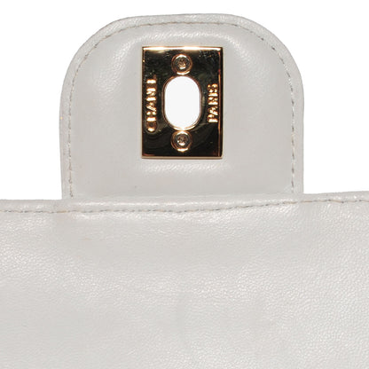 Chanel Patent Quilted Evening Star East West Flap White 9 of 11