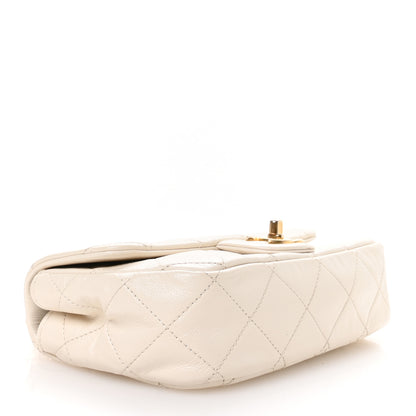 Chanel Calfskin Quilted Crystal Pearls Small Flap Bag White 4 of 10