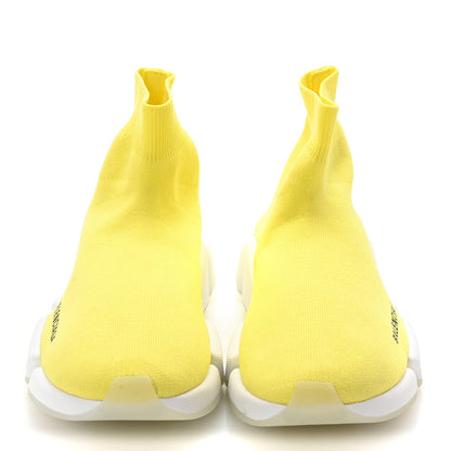 Balenciaga Ribbed Knit Womens Speed 2.0 Transparent Sole Sneakers 39 Yellow 3 of 10