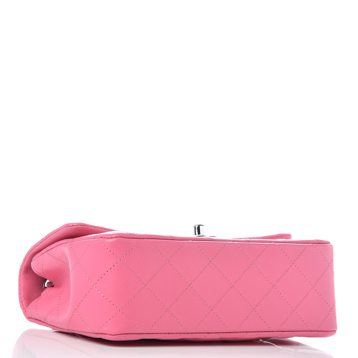 Lambskin Quilted Mini Rectangular Flap Pink