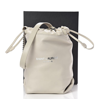 Saint Laurent Lambskin Small Teddy Bucket Bag White 12 of 12