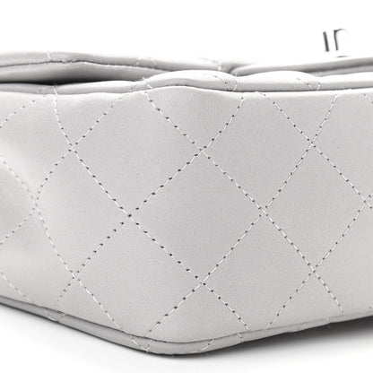 Chanel Lambskin Quilted Mini Rectangular Flap Grey 7 of 10