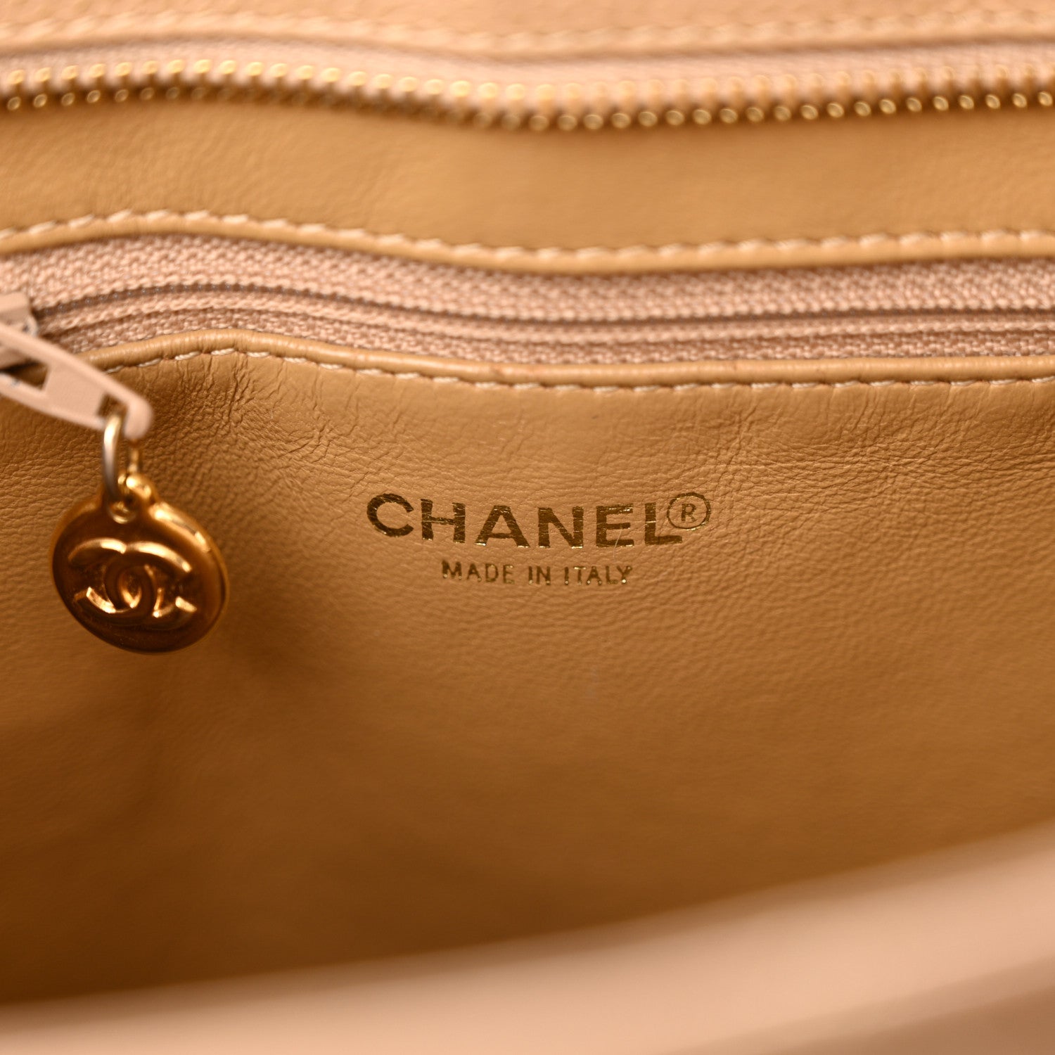 Chanel Caviar Quilted Medallion Tote Beige 7 of 13
