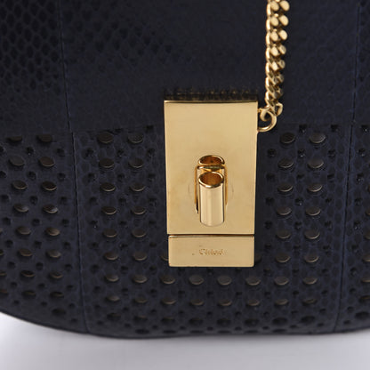 Chloe Ayers Perforated Mini Drew Shoulder Bag Navy 12 of 13