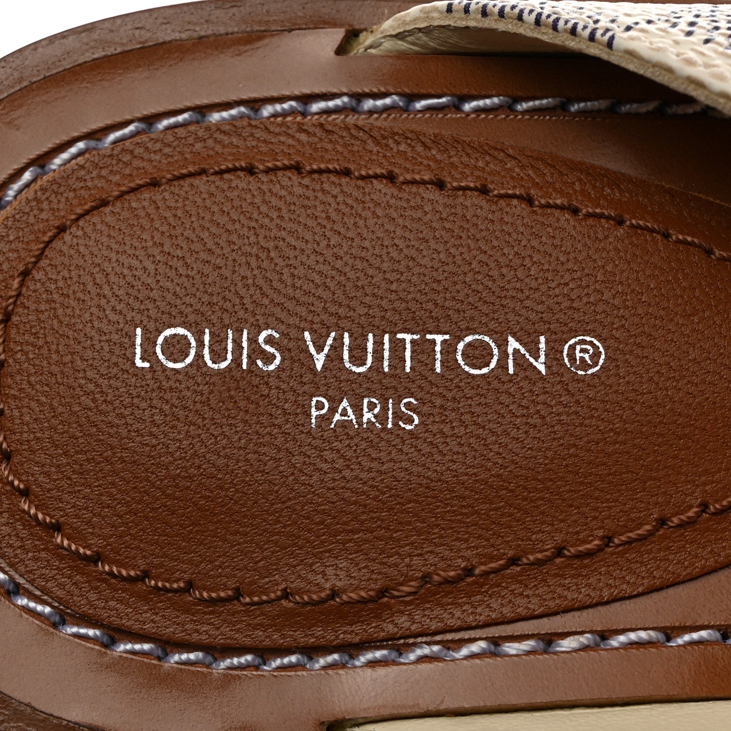 Louis Vuitton Damier Azur Sunny Flat Thong Sandals 37 6 of 8