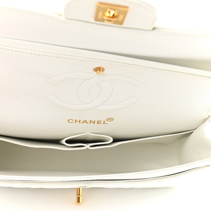 Chanel Caviar Quilted Medium Double Flap White 5 of 11