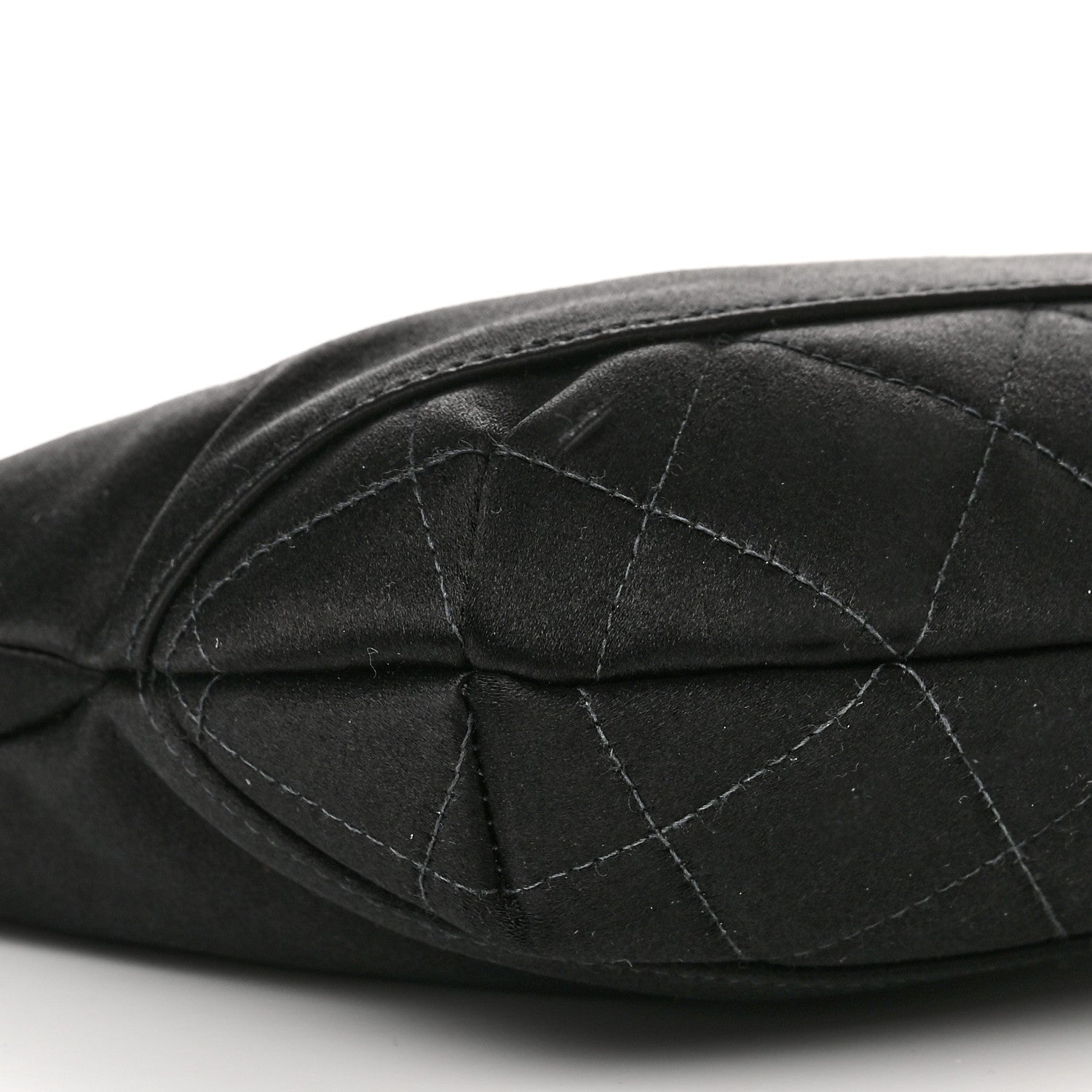 Chanel Satin Quilted CC Chain Hobo Black 9 of 11