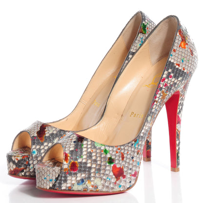 Christian Louboutin Python Carnival Hyper Very Prive 120 Pumps 37 Multicolor 3 of 7