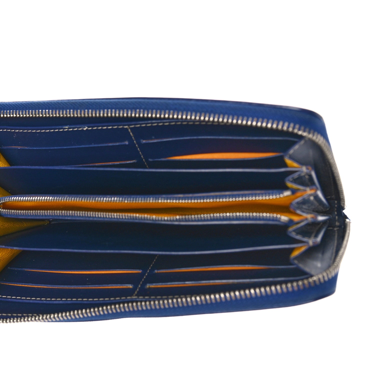 Goyard Goyardine Matignon Zip Around GM Wallet Blue 5 of 11