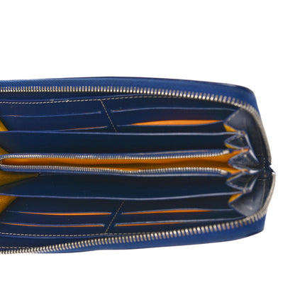 Goyard Goyardine Matignon Zip Around GM Wallet Blue 5 of 11