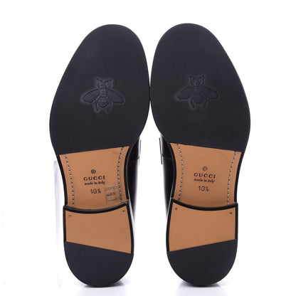 Gucci Calfskin Mens Web Sylvie Loafers 10.5 Black 6 of 12
